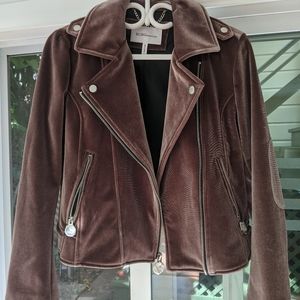 BCBGeneration Velvet Moto Jacket